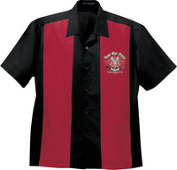
              Just Get Dirty Retro Piston Bowling Shirt Black, Red
            