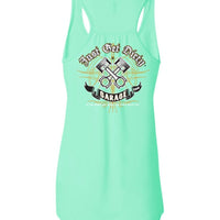 Women's Just Get Dirty Retro Piston Flowy Tank