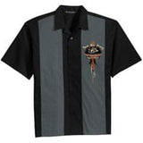 Just Get Dirty Rat Rod Bowling Shirt Black/Steel Gray