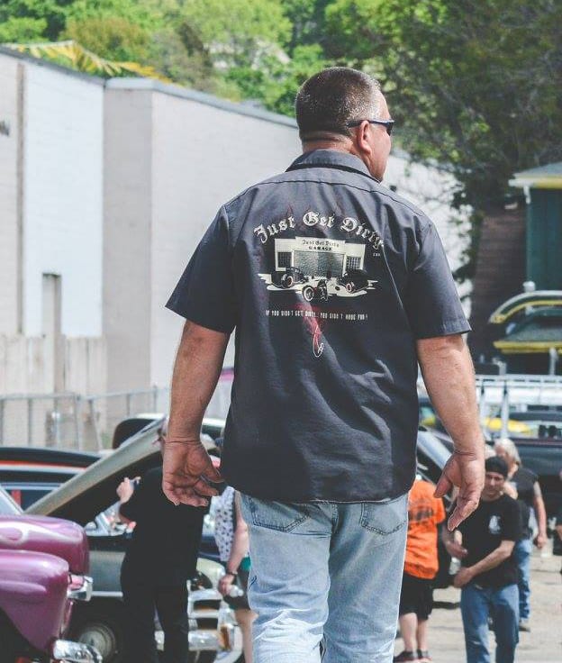 Just Get Dirty Rat Rod Mechanic Shirt