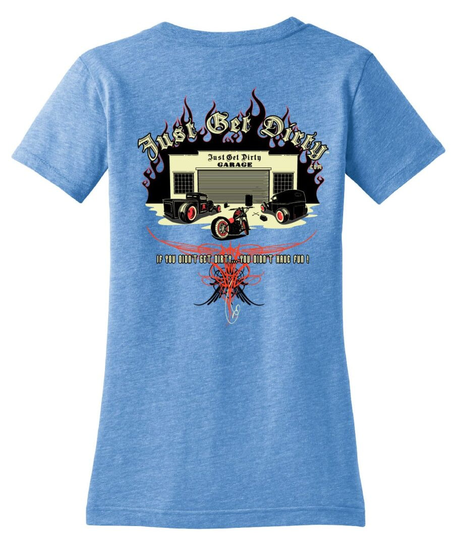 Women's Just Get Dirty Rat Rod V-Neck