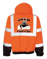 
              Snow Fighters Mid-Weight Bomber Jacket Safety Green, Safety Orange
            