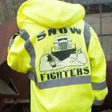 Snow Fighters Hi-Vis Full Zip Hoodie: Safety Orange, Safety Green
