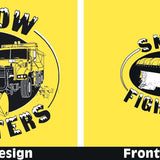 Snow Fighters Snow Plow Hi-Vis FULL ZIP Hoodie: Safety Green, Safety Orange