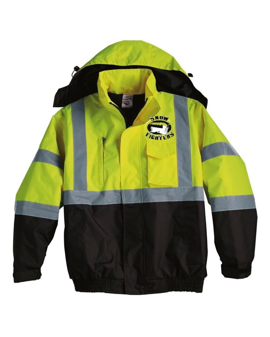 Plow Truck Mid-Weight Bomber Jacket Safety Green