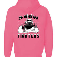 Snow Fighters Hoodie Safety Pink
