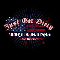Women's Just Get Dirty Trucking for America V-Neck