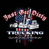 Women's Just Get Dirty Trucking for America V-Neck