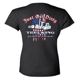 Women's Just Get Dirty Trucking for America V-Neck