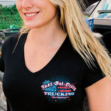 Women's Just Get Dirty Trucking for America V-Neck
